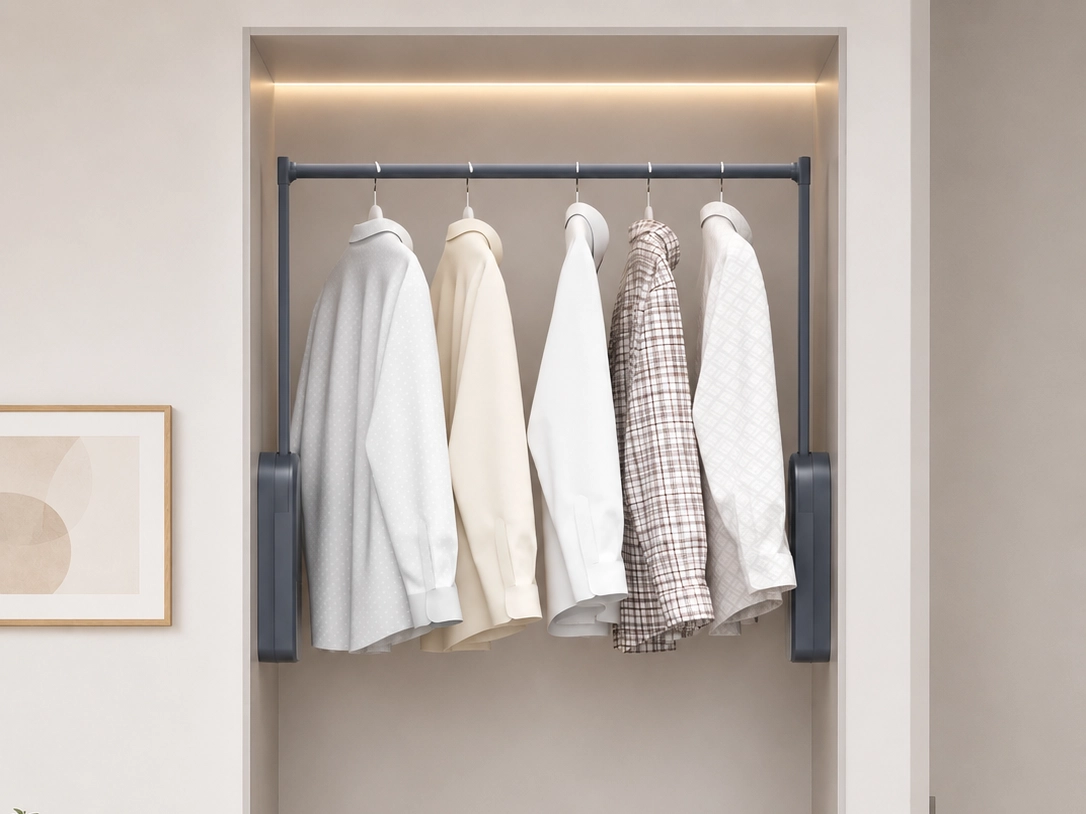 Dispositif de levage de tringle à vêtements d'intérieur